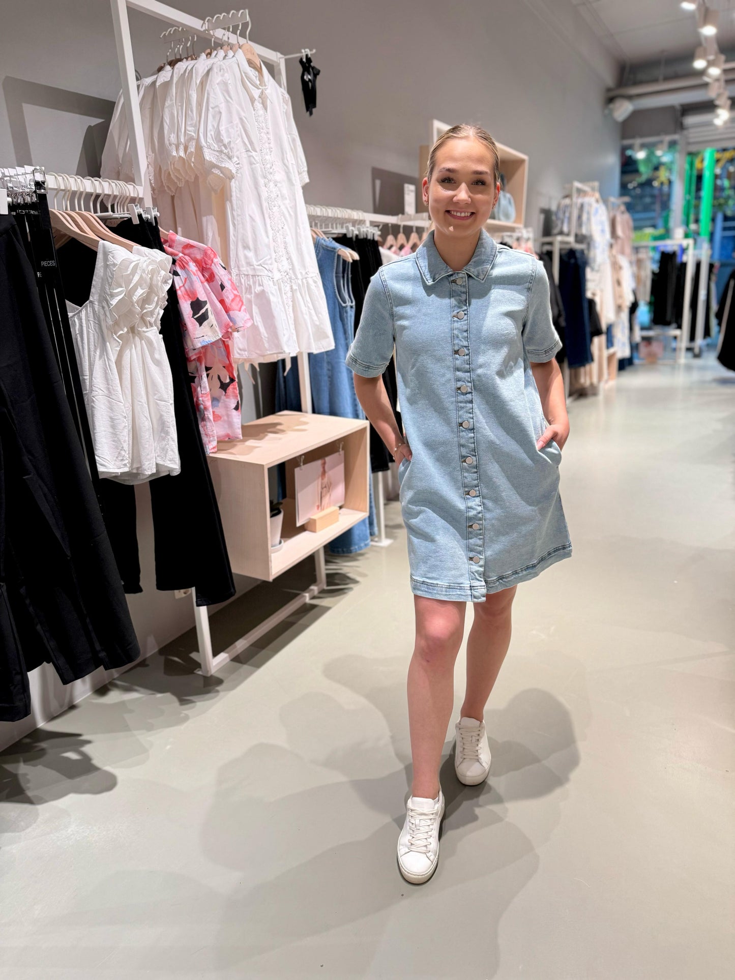 VISOL Dress - Light Blue Denim