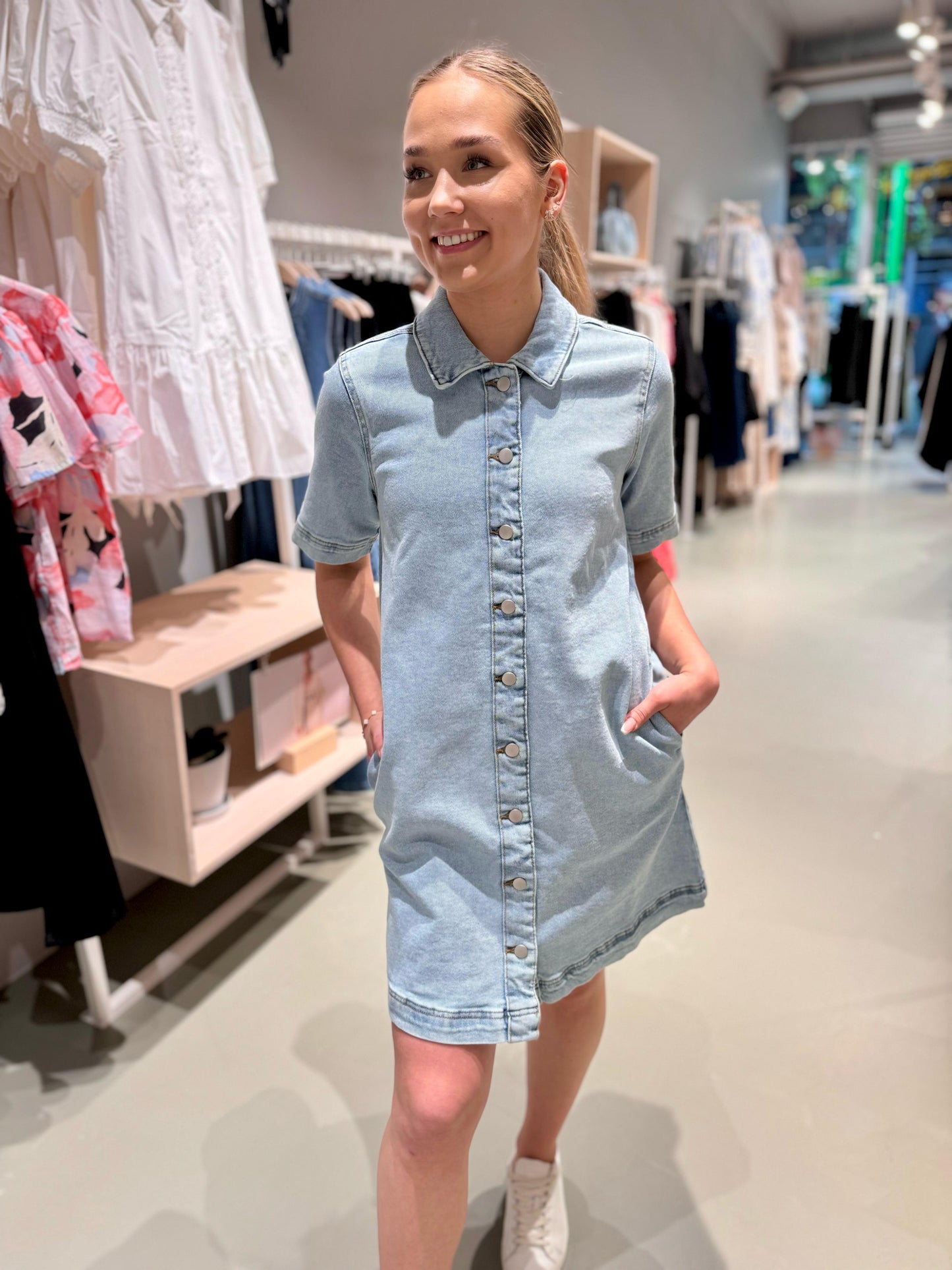 VISOL Dress - Light Blue Denim