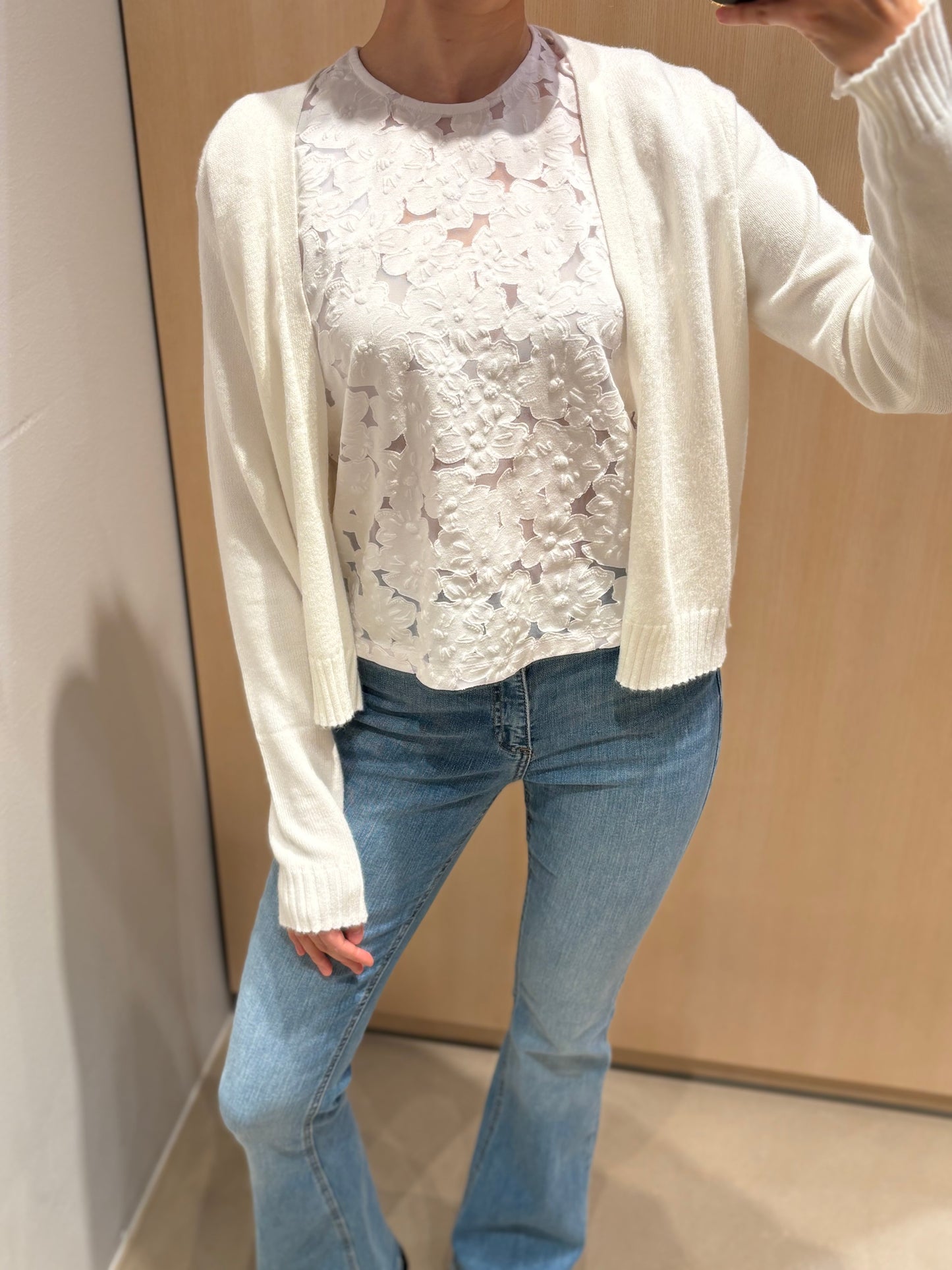 VIRIL Knit Cardigan - White Alyssum