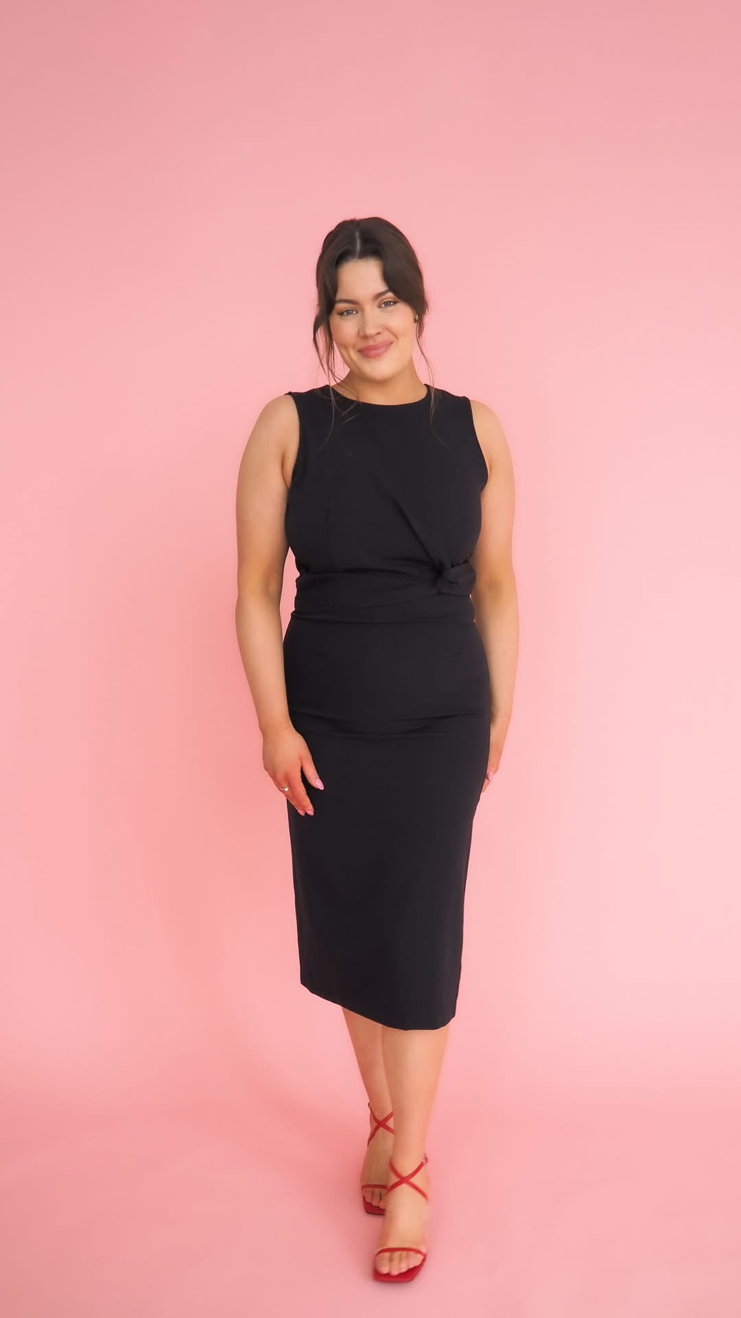VIGERY Midi Dress - Black Beauty