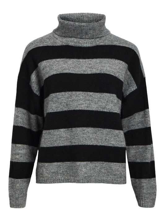 OBJMINNA Pullover - Dark Grey Melange
