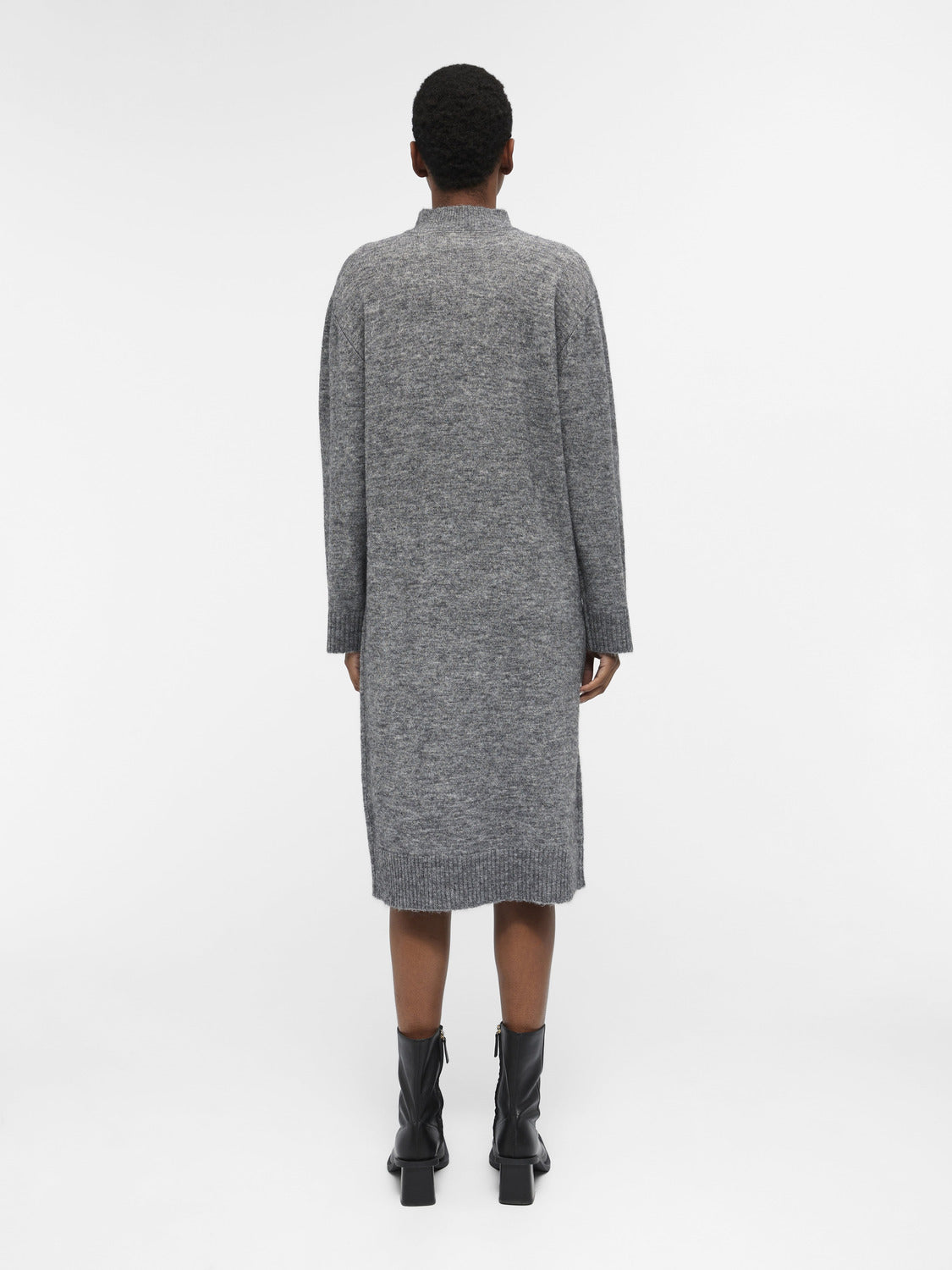 OBJMINNA Dress - Dark Grey Melange