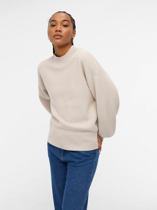 OBJREYNARD Pullover - Silver Gray