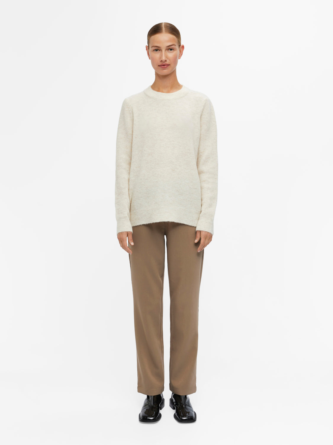 OBJELLIE Pullover - Sandshell